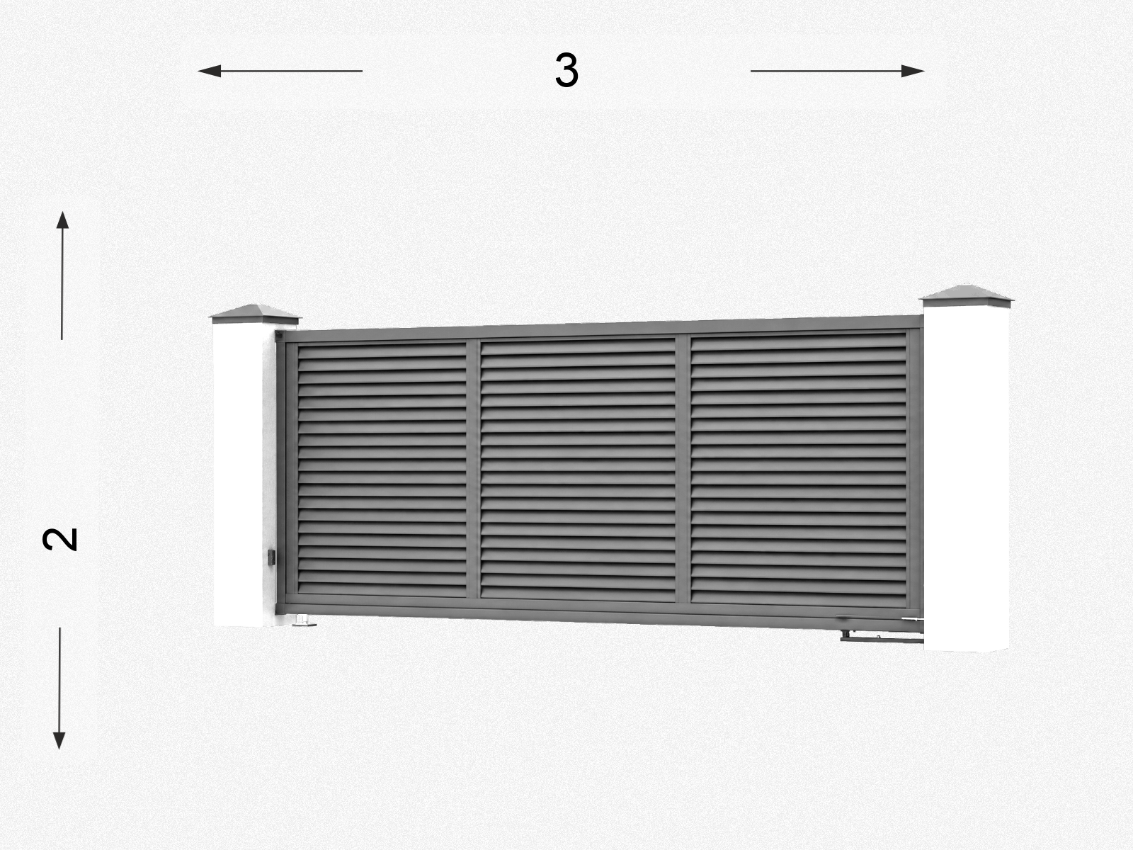 Откатные ворота жалюзи 3000×2000 мм